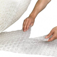 Made in USA - 250' Long x 48" Wide x 1/2" Thick, Bubble Roll - Clear, Perforated Every 12" - Top Tool & Supply