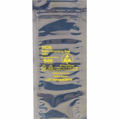 Made in USA - 6" Long x 2" Wide, 3.1 mil Thick, Self Seal Static Shield Bag - Transparent, Metal-In, Standard Grade - Top Tool & Supply