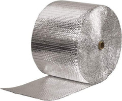 Made in USA - 125' Long x 12" Wide x 3/16" Thick, Bubble Roll - Silver - Top Tool & Supply