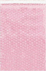 Value Collection - 10" Long x 20" Wide, Adhesive Flap Antistatic Bubble Pouch - Pink, Standard Grade - Top Tool & Supply