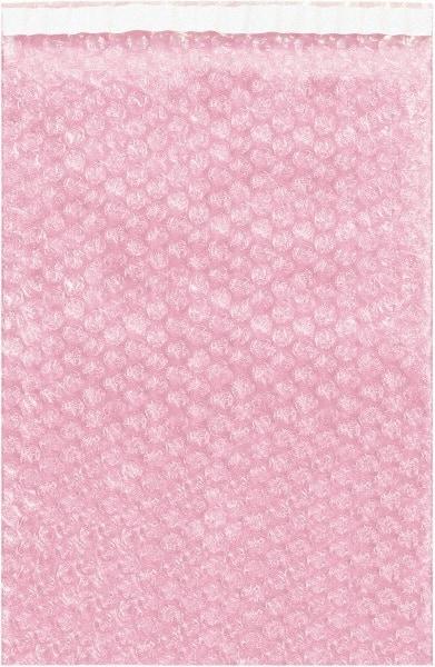 Value Collection - 4" Long x 3-1/2" Wide, Adhesive Flap Antistatic Bubble Pouch - Pink, Standard Grade - Top Tool & Supply