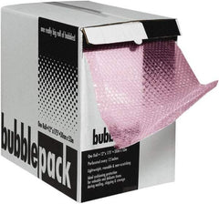 Made in USA - 2,100" Long x 24" Wide, Antistatic Bubble Roll - Pink, Standard Grade - Top Tool & Supply