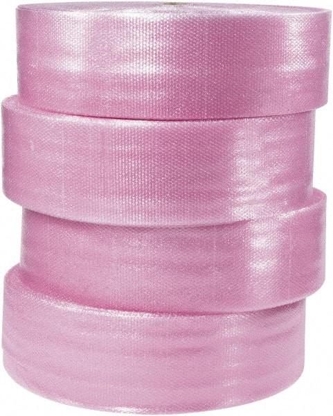 Made in USA - 9,000" Long x 24" Wide, Antistatic Bubble Roll - Pink, Standard Grade - Top Tool & Supply