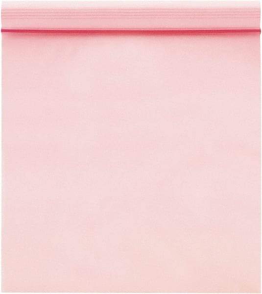 Value Collection - 4" Long x 3" Wide, 4 mil Thick, Self Seal Antistatic Poly Bag - Pink, Heavy-Duty Grade - Top Tool & Supply