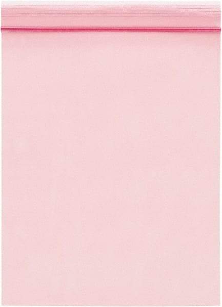 Value Collection - 10" Long x 8" Wide, 2 mil Thick, Self Seal Antistatic Poly Bag - Pink, Standard Grade - Top Tool & Supply