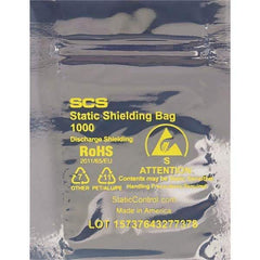 Made in USA - 16" Long x 12" Wide, 3.1 mil Thick, Self Seal Static Shield Bag - Transparent, Metal-In, Standard Grade - Top Tool & Supply