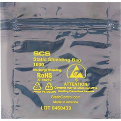 Made in USA - 12" Long x 12" Wide, 3.1 mil Thick, Self Seal Static Shield Bag - Transparent, Metal-In, Standard Grade - Top Tool & Supply