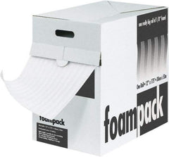 Made in USA - 350' Long x 12" Wide x 1/16" Thick, Polyethylene Foam - White - Top Tool & Supply