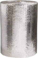 Made in USA - 125' Long x 24" Wide x 3/16" Thick, Bubble Roll - Silver - Top Tool & Supply