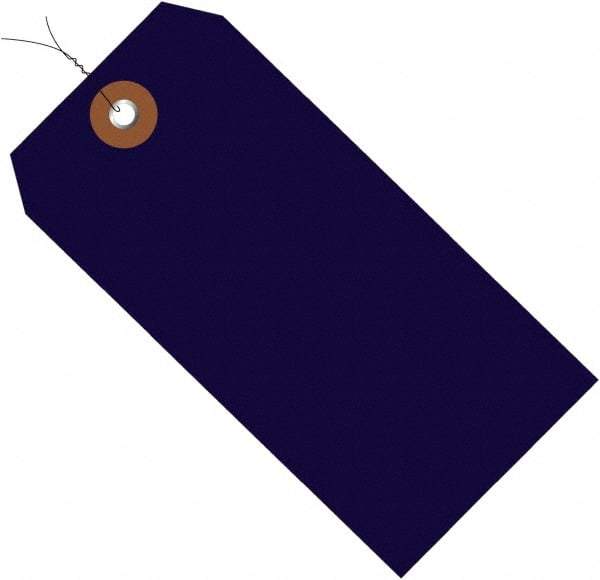 Made in USA - 6-1/4" High x 3-1/8" Long, Safety & Facility Blank Tag - Blue Vinyl - Top Tool & Supply