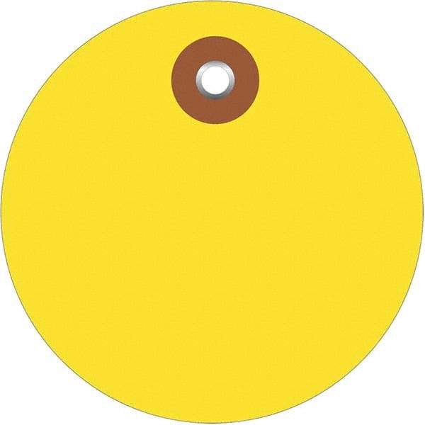 Made in USA - Safety & Facility Blank Tag - Yellow Vinyl - Top Tool & Supply