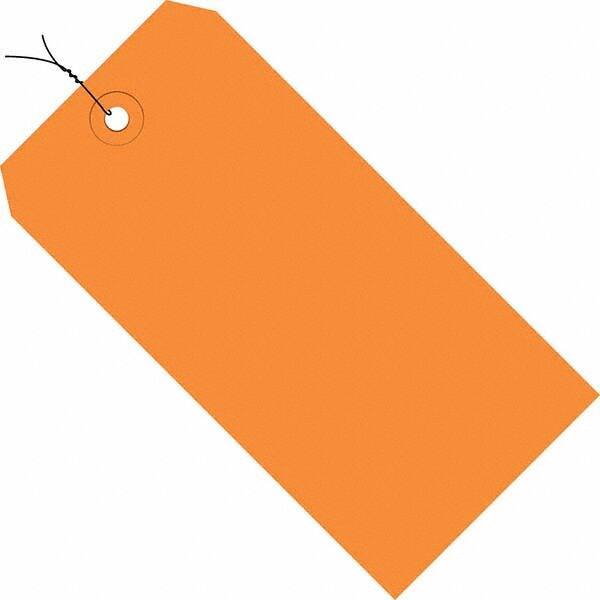 Made in USA - 5-3/4" High x 2-7/8" Long, Safety & Facility Blank Tag - Orange Cardstock - Top Tool & Supply