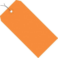 Made in USA - 5-1/4" High x 2-5/8" Long, Safety & Facility Blank Tag - Orange Cardstock - Top Tool & Supply