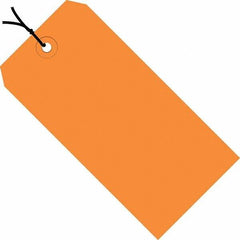 Made in USA - 5-3/4" High x 2-7/8" Long, Safety & Facility Blank Tag - Orange Cardstock - Top Tool & Supply