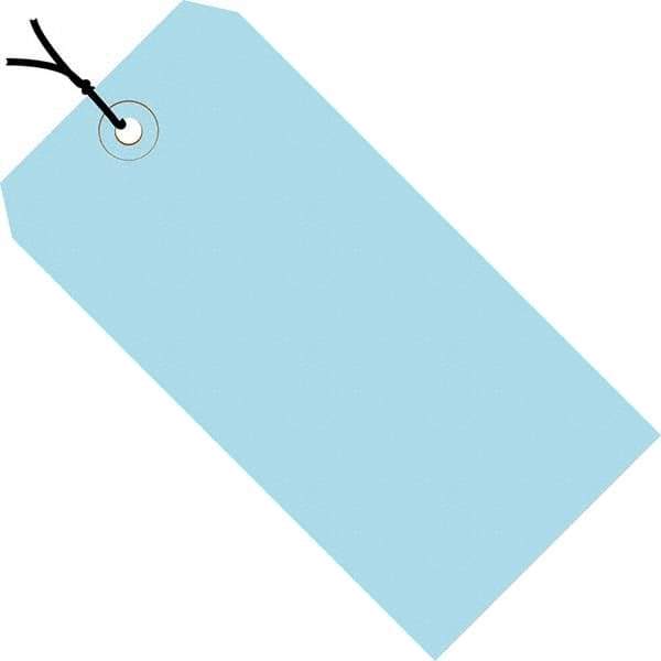 Made in USA - 6-1/4" High x 3-1/8" Long, Safety & Facility Blank Tag - Light Blue Cardstock - Top Tool & Supply