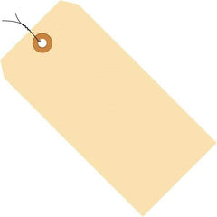 Made in USA - 5-1/4" High x 2-5/8" Long, Safety & Facility Blank Tag - Manila Cardstock - Top Tool & Supply