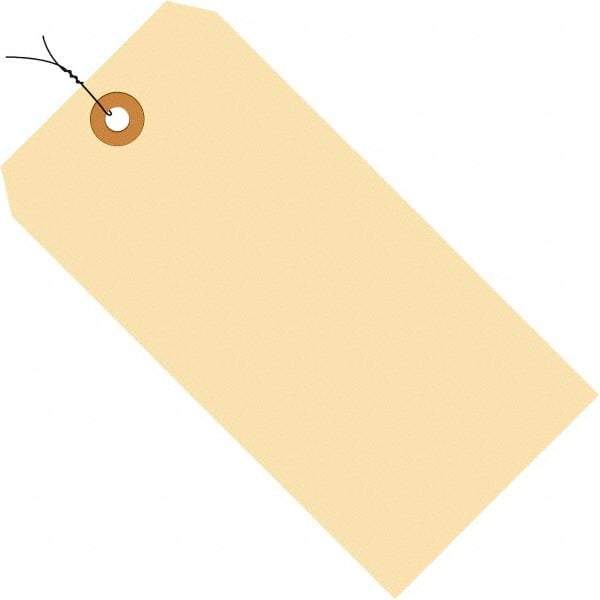 Made in USA - 2-3/4" High x 1-3/8" Long, Safety & Facility Blank Tag - Manila Cardstock - Top Tool & Supply