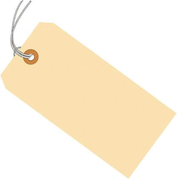 Made in USA - 4-1/4" High x 2-1/8" Long, Safety & Facility Blank Tag - Manila Cardstock - Top Tool & Supply