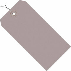 Made in USA - 4-3/4" High x 2-3/8" Long, Safety & Facility Blank Tag - Gray Cardstock - Top Tool & Supply