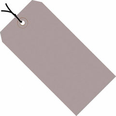 Made in USA - 5-1/4" High x 2-5/8" Long, Safety & Facility Blank Tag - Gray Cardstock - Top Tool & Supply