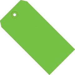 Made in USA - 5-3/4" High x 2-7/8" Long, Safety & Facility Blank Tag - Green Cardstock - Top Tool & Supply