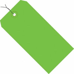 Made in USA - 6-1/4" High x 3-1/8" Long, Safety & Facility Blank Tag - Green Cardstock - Top Tool & Supply