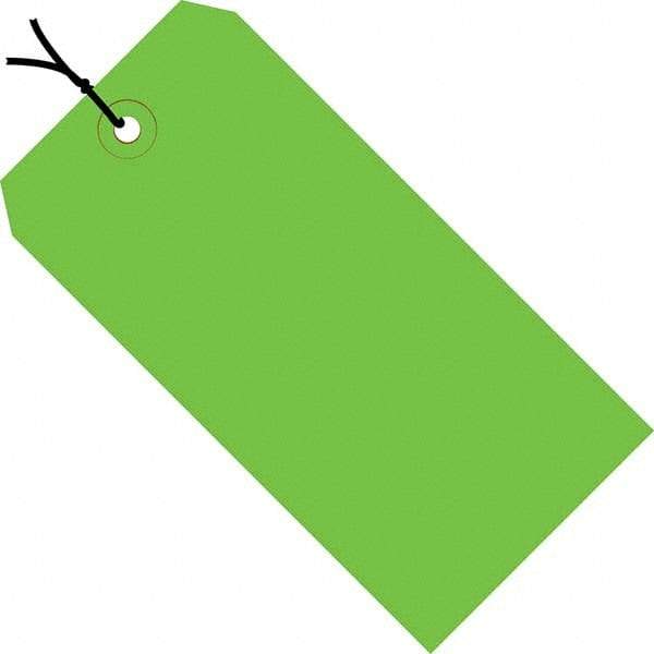 Made in USA - 6-1/4" High x 3-1/8" Long, Safety & Facility Blank Tag - Green Cardstock - Top Tool & Supply