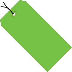 Made in USA - 5-1/4" High x 2-5/8" Long, Safety & Facility Blank Tag - Green Cardstock - Top Tool & Supply