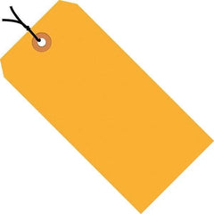 Made in USA - 6-1/4" High x 3-1/8" Long, Safety & Facility Blank Tag - Fluorescent Orange Cardstock - Top Tool & Supply