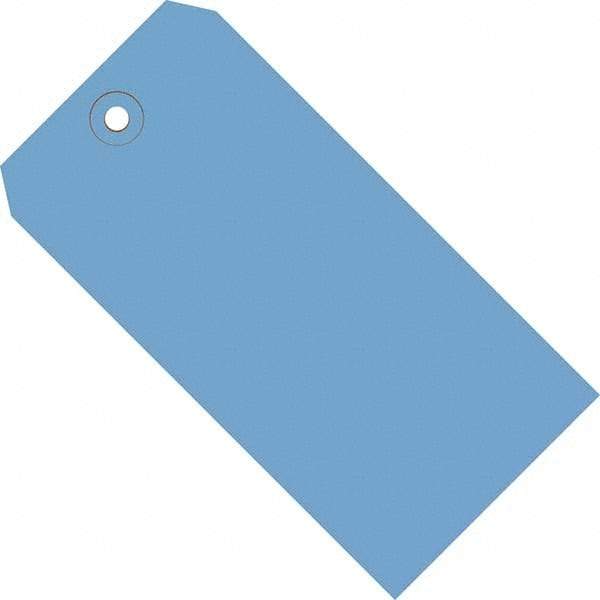 Made in USA - 5-3/4" High x 2-7/8" Long, Safety & Facility Blank Tag - Dark Blue Cardstock - Top Tool & Supply