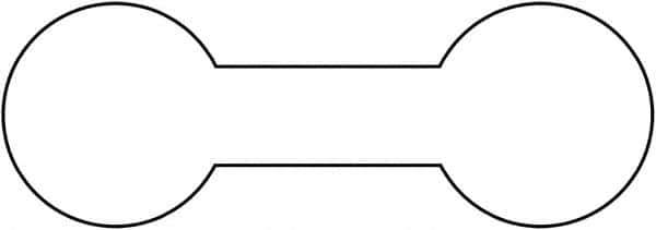 Made in USA - 5/16" High x 7/16" Long, Safety & Facility Blank Tag - White Cardstock - Top Tool & Supply