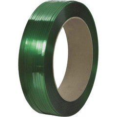 Made in USA - 10,500' Long x 7/16" Wide, Coil Case Polyester Hand Strapping - 500 Lb Capacity, 0.021" Thick - Top Tool & Supply