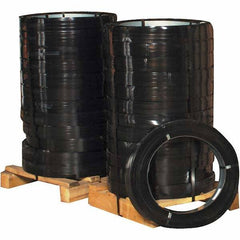 Made in USA - 2,360' Long x 5/8" Wide, Oscillated Coil Steel Strapping - 2,360 Lb Capacity, 0.02" Thick - Top Tool & Supply