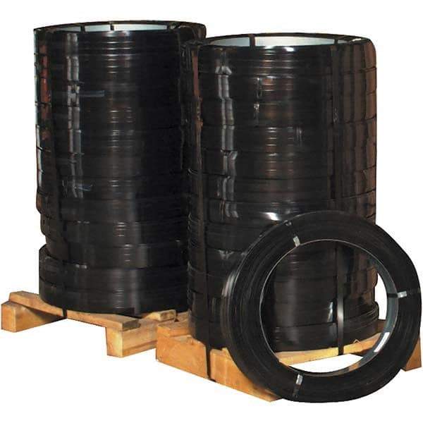 Made in USA - 1,710' Long x 3/4" Wide, Oscillated Coil Steel Strapping - 2,450 Lb Capacity, 0.023" Thick - Top Tool & Supply