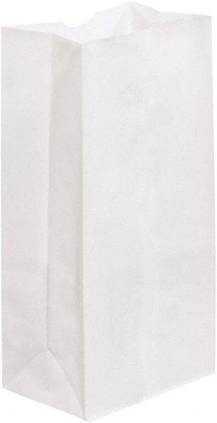 Made in USA - Kraft Grocery Bag - 7-1/16 x 4-1/2 x 13-3/4, White - Top Tool & Supply