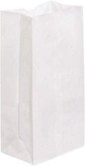 Made in USA - Kraft Grocery Bag - 7-1/16 x 4-1/2 x 13-3/4, White - Top Tool & Supply