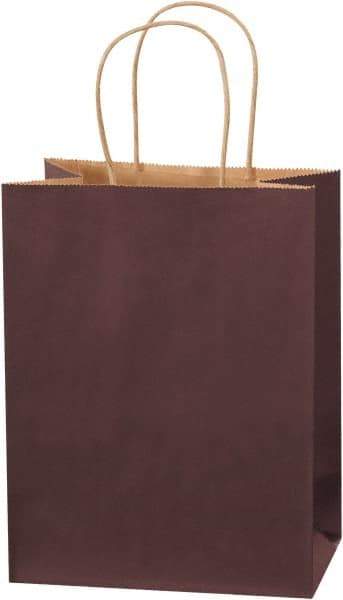 Made in USA - Kraft Grocery Bag - 8 x 4-1/2 x 10-1/4, Brown - Top Tool & Supply