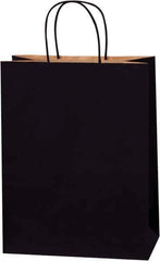 Made in USA - Kraft Grocery Bag - 10 x 5 x 13, Black - Top Tool & Supply