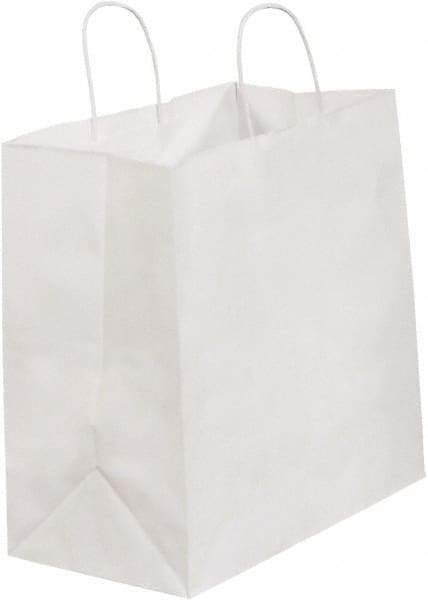 Made in USA - Kraft Grocery Bag - 13 x 7 x 13, White - Top Tool & Supply