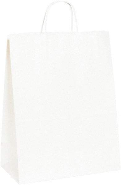 Made in USA - Kraft Grocery Bag - 13 x 7 x 17, White - Top Tool & Supply