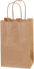 Made in USA - Kraft Grocery Bag - 5-1/4 x 3-1/4 x 8-3/8, Kraft - Top Tool & Supply