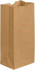 Made in USA - Kraft Grocery Bag - 5-1/4 x 3-7/16 x 10-15/16, Kraft - Top Tool & Supply