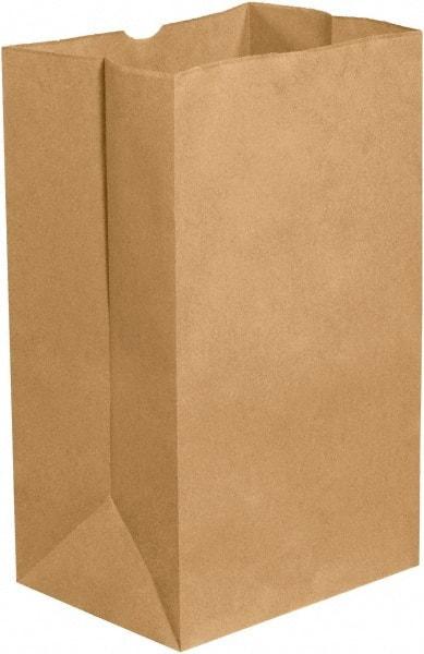 Made in USA - Kraft Grocery Bag - 8-1/4 x 5-15/16 x 13-3/8, Kraft - Top Tool & Supply