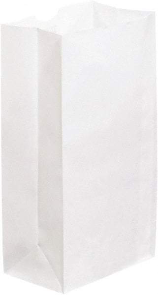 Made in USA - Kraft Grocery Bag - 6 x 3-5/8 x 11, White - Top Tool & Supply