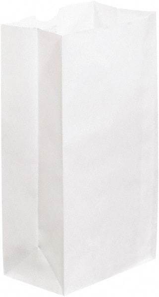 Made in USA - Kraft Grocery Bag - 6-1/8 x 4 x 12-3/8, White - Top Tool & Supply