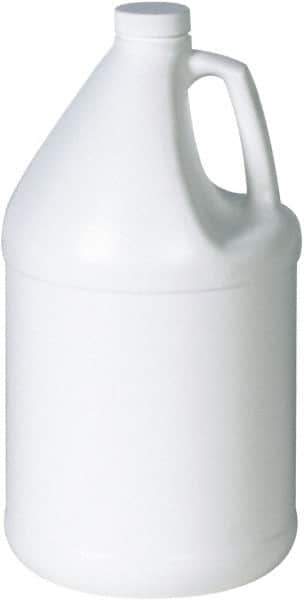 Made in USA - 1 Gal White Tapered Cylinder Polyethylene Jug - 10" High - Top Tool & Supply