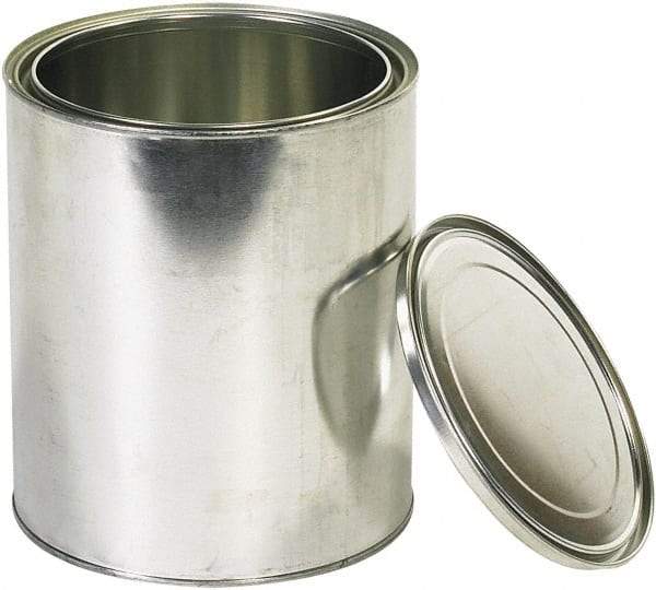 Value Collection - 1 Gal Gray Cylinder Metal Can - 10" High - Top Tool & Supply