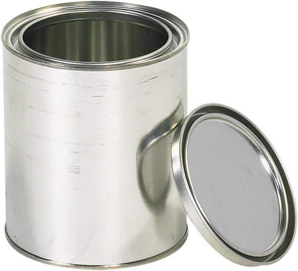 Value Collection - 1/4 Gal Gray Cylinder Metal Can - 8" High - Top Tool & Supply