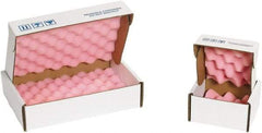 Made in USA - 18" Long x 12" Wide, Antistatic Foam Shippers - Pink & White, Standard Grade - Top Tool & Supply