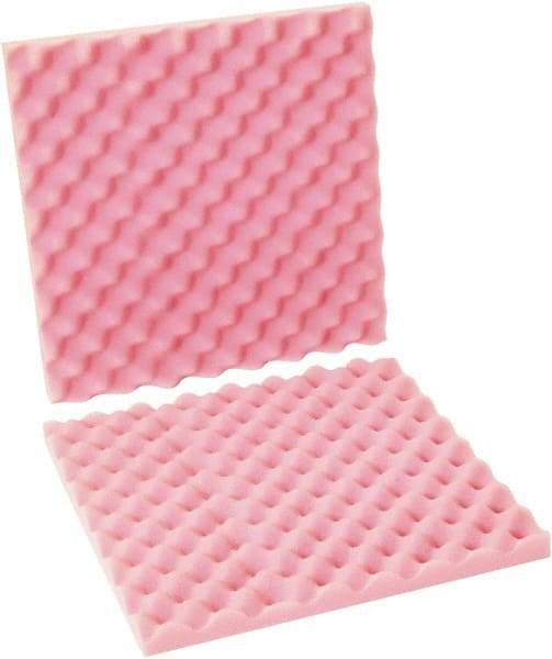 Made in USA - 16" Long x 16" Wide, Antistatic Convoluted Foam Set - Pink, Standard Grade - Top Tool & Supply